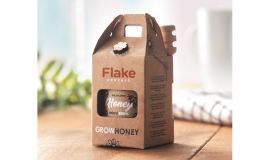 Topf mit Blumen-Honig