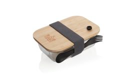 Lunch-Box aus Glas mit Bambusdeckel