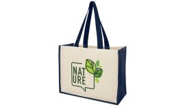 Varai 320 g/m Canvas und Jute Einkaufstasche 23L